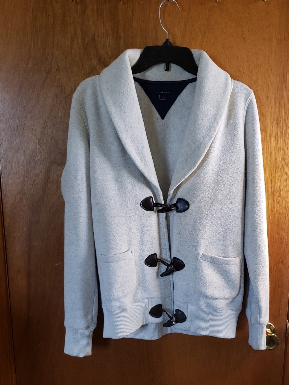 Womens Tommy Hilfiger Cream Fleece-Lined Pullover